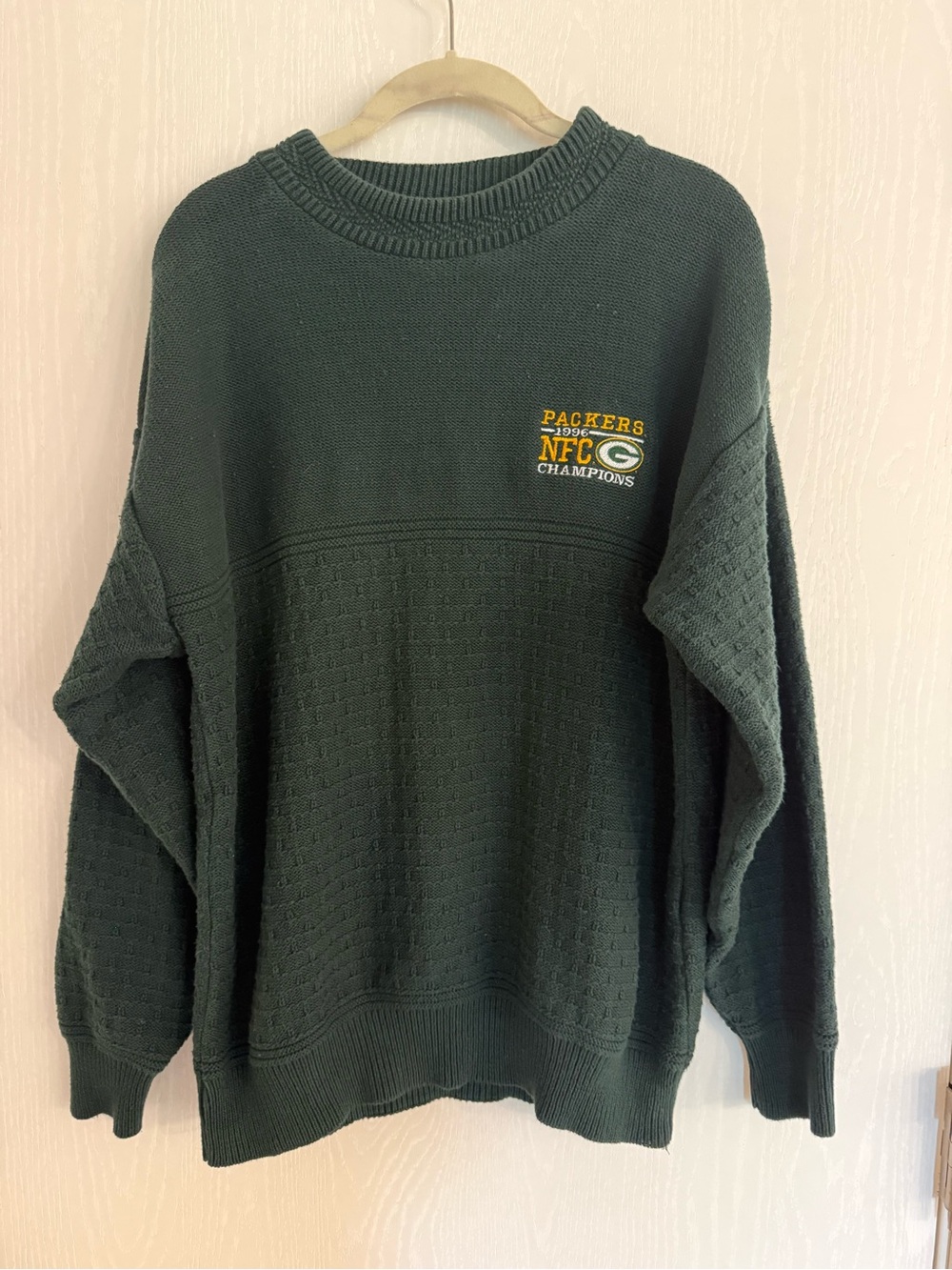 Vintage Green Bay Packers 1996 NFC Champions Crewneck Sweater NFL Football M